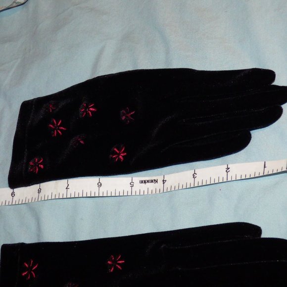 Echo Fall colors scarf & Loft Black velvet gloves - Picture 9 of 11